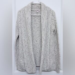 Merona Cream Chunky Knit Cardigan Cozy Open Front Pockets Medium for business